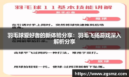 羽毛球爱好者的新体验分享：羽毛飞扬游戏深入解析分享